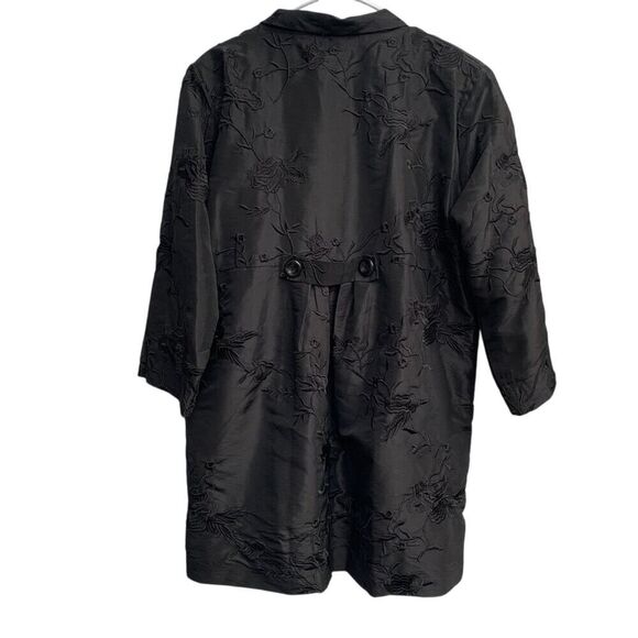 Dorman Black Blazer Floral Embroidery 3/4 Sleeve Special Event Women's Size XL - Picture 4 of 7